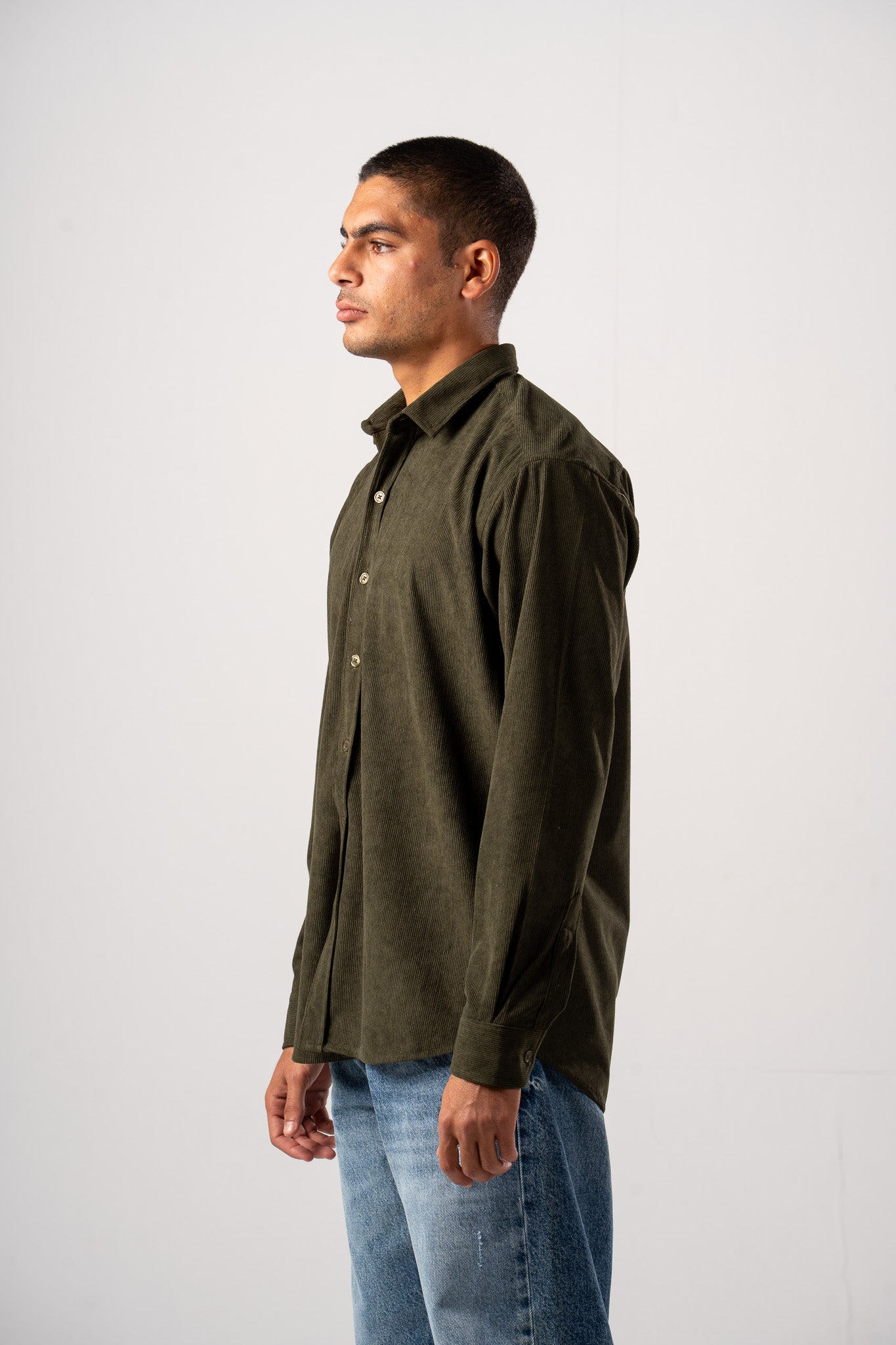 Khaki Corduroy Shirt